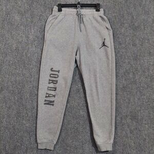 Jordan Pants Mens Small‎ Gray NBA Basketball Sweatpants Joggers Air Jumpman Logo